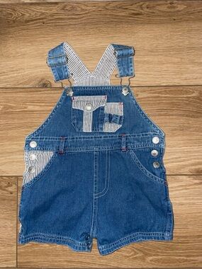 Vintage Sprockets Denim Shortalls Overalls 100% cotton 12 months